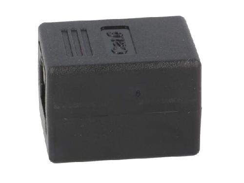 Cable - Connectique Pour Peripherique RJ45 femelle droit x2 Cat.6 - noir