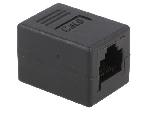 Cable - Connectique Pour Peripherique RJ45 femelle droit x2 Cat.6 - noir
