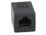Cable - Connectique Pour Peripherique RJ45 femelle droit x2 Cat.6 - noir