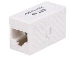 Cable - Connectique Pour Peripherique RJ45 femelle droit x2 Cat.6a - Blanc