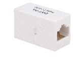 Cable - Connectique Pour Peripherique RJ45 femelle droit x2 Cat.6a - Blanc