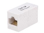 Cable - Connectique Pour Peripherique RJ45 femelle droit x2 Cat.6a - Blanc