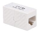 Cable - Connectique Pour Peripherique RJ45 femelle droit x2 Cat.6a - Blanc