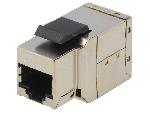 Cable - Connectique Pour Peripherique RJ45 femelle droit x2 Cat.6a Keystone