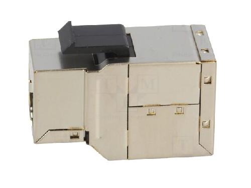 Cable - Connectique Pour Peripherique RJ45 femelle droit x2 Cat.6a Keystone