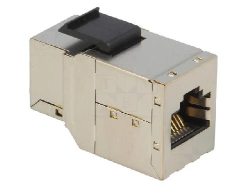 Cable - Connectique Pour Peripherique RJ45 femelle droit x2 Cat.6a Keystone
