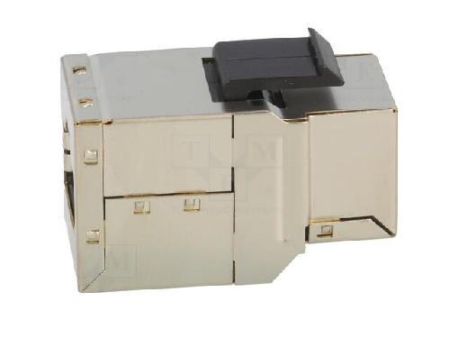 Cable - Connectique Pour Peripherique RJ45 femelle droit x2 Cat.6a Keystone