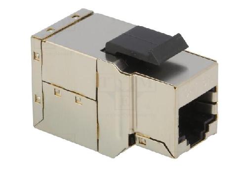Cable - Connectique Pour Peripherique RJ45 femelle droit x2 Cat.6a Keystone
