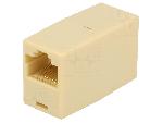 Cable - Connectique Pour Peripherique Rj45 femelle X2 Cat.5 - Beige