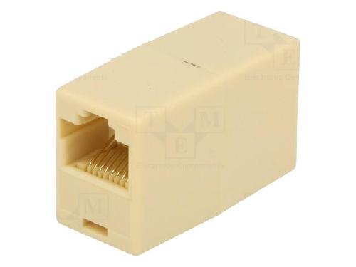 Cable - Connectique Pour Peripherique Rj45 femelle X2 Cat.5 - Beige