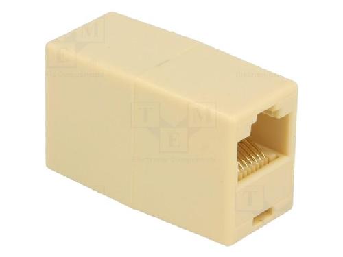 Cable - Connectique Pour Peripherique Rj45 femelle X2 Cat.5 - Beige