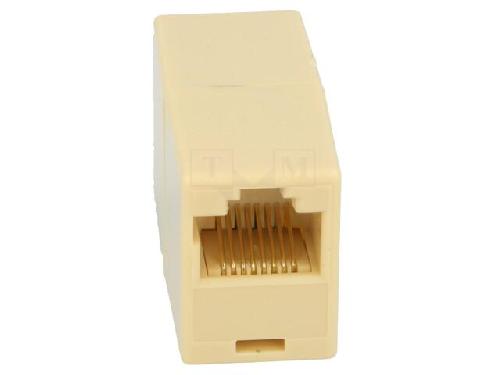 Cable - Connectique Pour Peripherique Rj45 femelle X2 Cat.5 - Beige