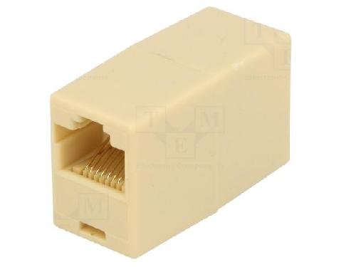 Cable - Connectique Pour Peripherique Rj45 femelle X2 Cat.5 - Beige