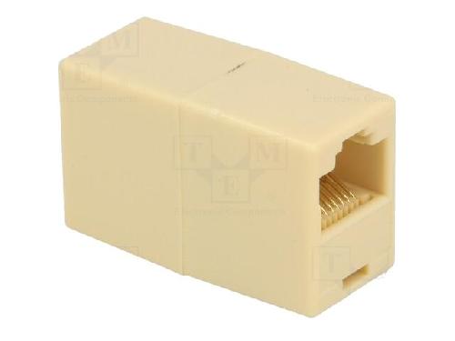 Cable - Connectique Pour Peripherique Rj45 femelle X2 Cat.5 - Beige