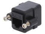 Cable - Connectique Pour Peripherique Rj45 femelle X2 Cat.5e - noir
