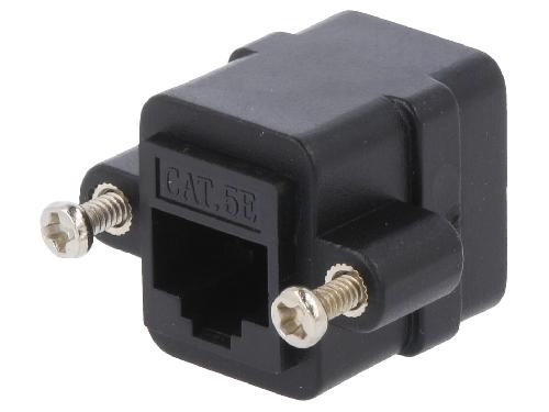 Cable - Connectique Pour Peripherique Rj45 femelle X2 Cat.5e - noir