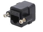 Cable - Connectique Pour Peripherique Rj45 femelle X2 Cat.5e - noir