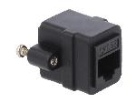 Cable - Connectique Pour Peripherique Rj45 femelle X2 Cat.5e - noir