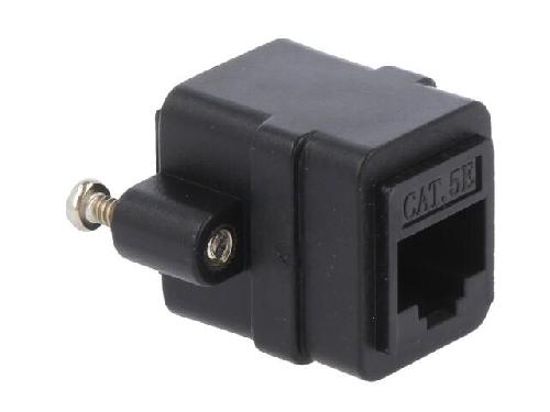 Cable - Connectique Pour Peripherique Rj45 femelle X2 Cat.5e - noir
