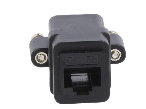 Cable - Connectique Pour Peripherique Rj45 femelle X2 Cat.5e - noir