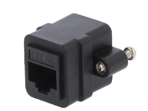 Cable - Connectique Pour Peripherique Rj45 femelle X2 Cat.5e - noir