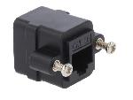 Cable - Connectique Pour Peripherique Rj45 femelle X2 Cat.5e - noir