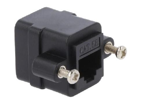 Cable - Connectique Pour Peripherique Rj45 femelle X2 Cat.5e - noir