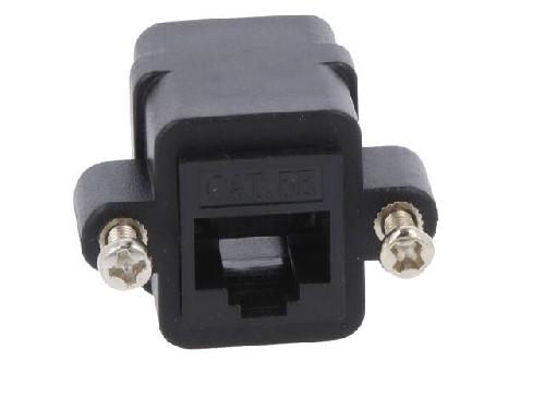 Cable - Connectique Pour Peripherique Rj45 femelle X2 Cat.5e - noir