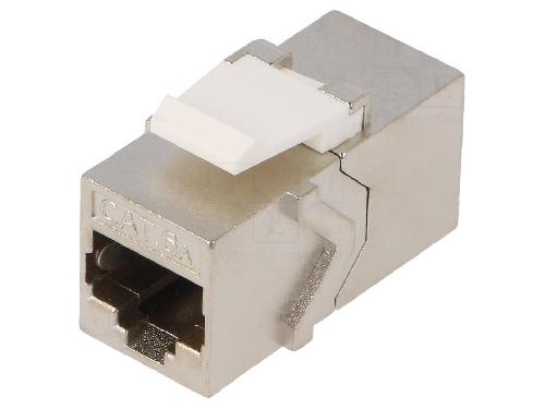 Cable - Connectique Pour Peripherique Rj45 femelle X2 Cat.6a Keystone PoE++ - metalise