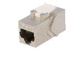 Cable - Connectique Pour Peripherique Rj45 femelle X2 Cat.6a Keystone PoE++ - metalise