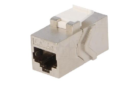 Cable - Connectique Pour Peripherique Rj45 femelle X2 Cat.6a Keystone PoE++ - metalise