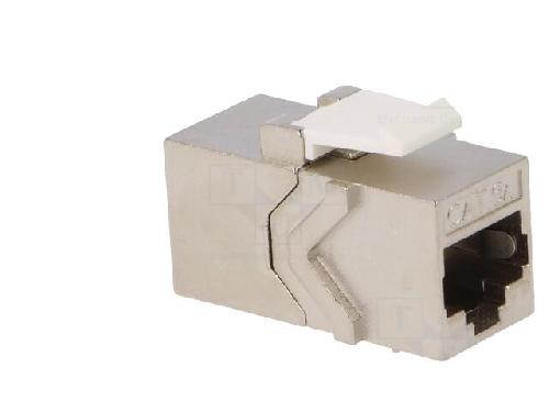 Cable - Connectique Pour Peripherique Rj45 femelle X2 Cat.6a Keystone PoE++ - metalise