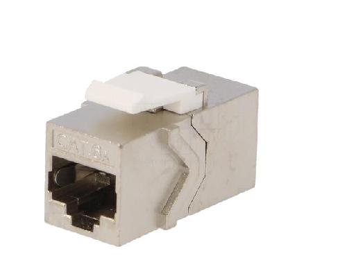 Cable - Connectique Pour Peripherique Rj45 femelle X2 Cat.6a Keystone PoE++ - metalise