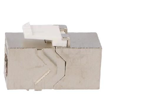 Cable - Connectique Pour Peripherique Rj45 femelle X2 Cat.6a Keystone PoE++ - metalise