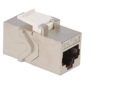 Cable - Connectique Pour Peripherique Rj45 femelle X2 Cat.6a Keystone PoE++ - metalise