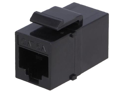 Cable - Connectique Pour Peripherique RJ45 femelle X2 Cat.6a - Noir
