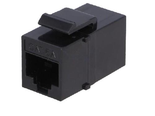 Cable - Connectique Pour Peripherique RJ45 femelle X2 Cat.6a - Noir