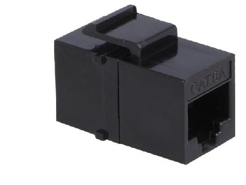 Cable - Connectique Pour Peripherique RJ45 femelle X2 Cat.6a - Noir