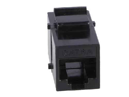 Cable - Connectique Pour Peripherique RJ45 femelle X2 Cat.6a - Noir