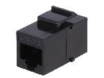 Cable - Connectique Pour Peripherique RJ45 femelle X2 Cat.6a - Noir