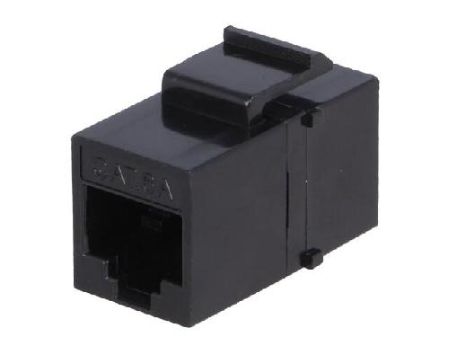 Cable - Connectique Pour Peripherique RJ45 femelle X2 Cat.6a - Noir
