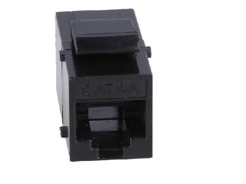 Cable - Connectique Pour Peripherique RJ45 femelle X2 Cat.6a - Noir