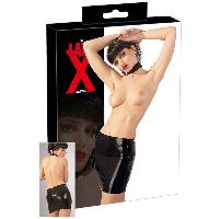 Robes et jupes Mini Jupe en Latex Noir - XL