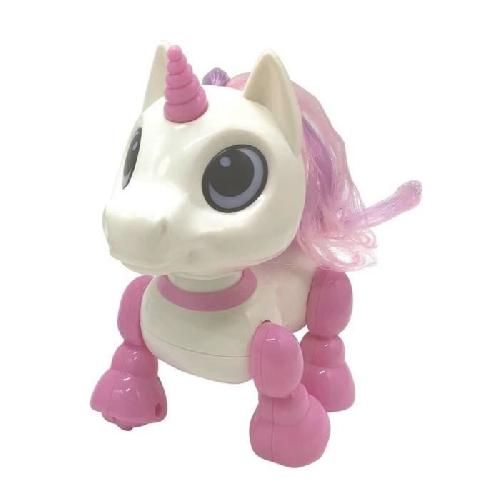 Robot Miniature - Personnage Miniature - Animal Anime Miniature Robot Licorne Power Unicorn Mini - Effets Lumineux et Sonores - Controle par Claquement de Main - Repetition