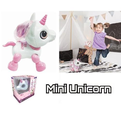 Robot Miniature - Personnage Miniature - Animal Anime Miniature Robot Licorne Power Unicorn Mini - Effets Lumineux et Sonores - Controle par Claquement de Main - Repetition