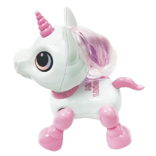 Robot Miniature - Personnage Miniature - Animal Anime Miniature Robot Licorne Power Unicorn Mini - Effets Lumineux et Sonores - Controle par Claquement de Main - Repetition