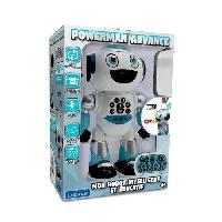 Robot Miniature - Personnage Miniature - Animal Anime Miniature Lexbook - Robot Programmable Powerman Advance  - Quiz. Musique. Jeux. Histoires - Avec télécommande - Blanc et Bleu