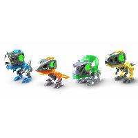 Robot Miniature - Personnage Miniature - Animal Anime Miniature Pack 4 Robots Dino a Construire YCOO - BIOPOD - Rouge - Effets Sonores et Lumineux - A partir de 5 ans
