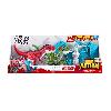 Robot Miniature - Personnage Miniature - Animal Anime Miniature Pack de Dinos - ZURU - Dino Action Mega Dinos 3 Pack - T-Rex. Velociraptor et Pterodactyle interactifs et rugissants