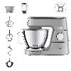 Robot Multifonctions KENWOOD KVC85.124.SI - Robot pâtissier Titanium Chef Baker - 2 bols en inox 3.5L et 5L - Balance intégrée 6kg - Blender 1.8L -